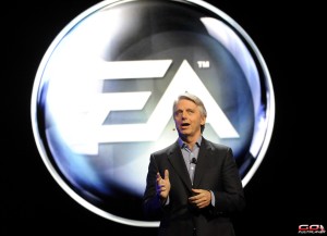 Electronic Arts' CEO Riccitiello introduces their new lineup during the EA press conference as part E3 in Los Angeles, California